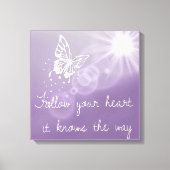 お後を追客様のハートはキャンバスの使い方を知っている キャンバスプリント (正面)