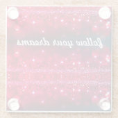 お後を追客様の夢さくらんぼスパークルドリンクコースター ガラスコースター (裏面)