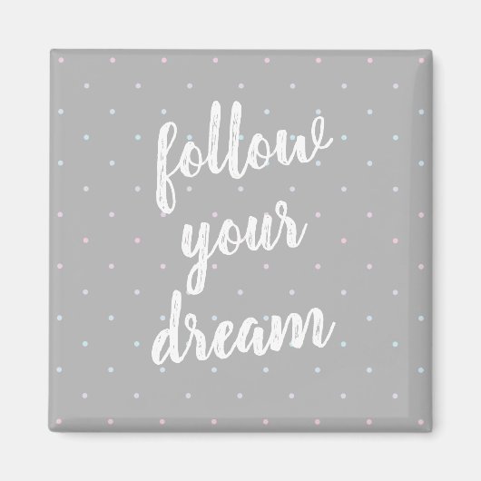 お後を追客様の夢パステルドットパターンマグネット マグネット (正面)