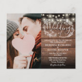 お得なオールインワンラスティックフォトウェディングインビテーション (正面)