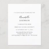 お得なカラーグロー - ゴールド＆ホワイト 1卒業生 6枚写真 チラシ (裏面)