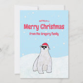 お得なクリスマスプレゼント　ポーラーベアのイラストカード シーズンカード (正面)