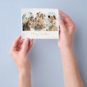 お得なグリッター アーチ クリスマス フォト 挨拶カード チラシ (手)