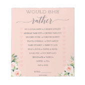 お得なブライダルシャワー「どっちが好き？」ゲーム ノート (正面)