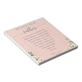 お得なブライダルシャワー「彼女ならどちらか」ゲーム ノートパッド (アングル)