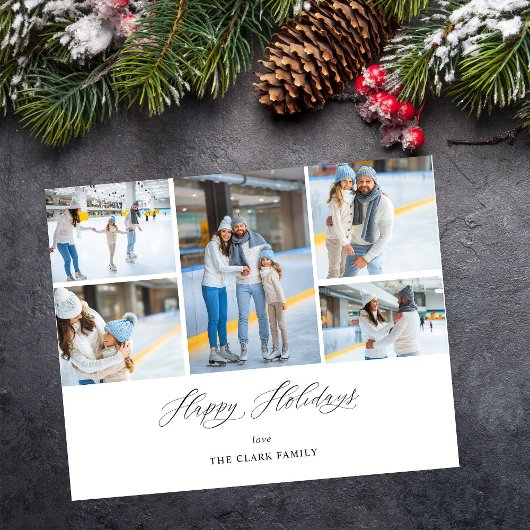 お得なホリデーシーズンに エレガントな5枚の写真のチラシ チラシ