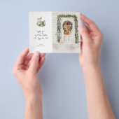 お得なホリデーシーズンのドア、ホットドリンクホリデー チラシ (手)