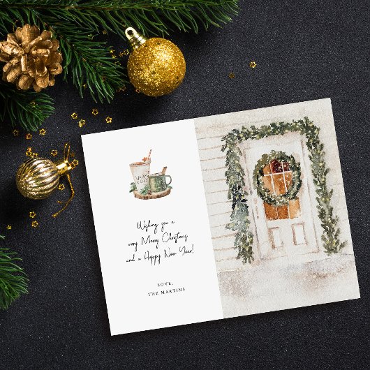 お得なホリデーシーズンのドア、ホットドリンクホリデー チラシ