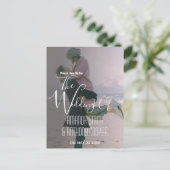お得な写真付き結婚式招待状情報 インビテーションポストカード (スタンド正面)