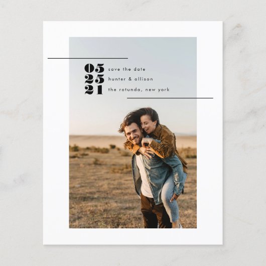 お得な写真 Save the Date チラシ (正面)