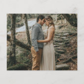 お得な植物モチーフのダスティブルー写真を使った結婚式の延期・日程変更のお知らせ (裏面)