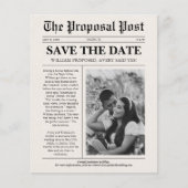 お得な結婚式新聞風Save The Date チラシ (正面)