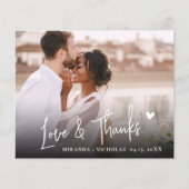 お得なLOve+Thanksフォトウェディングサンクスカード (正面)