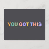 お得前こモダンの感動的引用文カスタム ポストカード (正面)