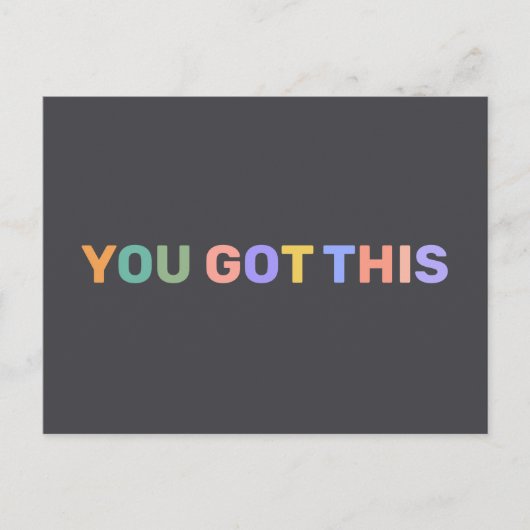 お得前こモダンの感動的引用文カスタム ポストカード (正面)