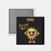 お得前のおもしろい太陽はサングラス マグネット (正面/裏面)