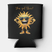 お得前のおもしろい太陽はサングラス 缶クーラー (正面)