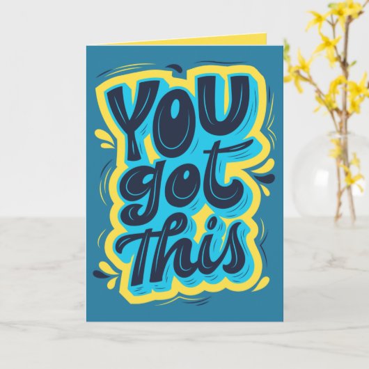 お得前やる気を起こさせるだ カード (黄色い花)