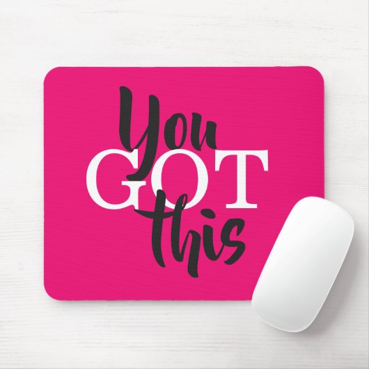 お得前やる気を起こさせる引用文はっきりしたタイポグラフィ マウスパッド (マウス)