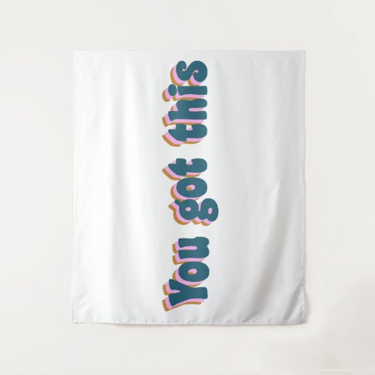 お得前 |励ましやる気を起こさせる引用文 タペストリー (正面)