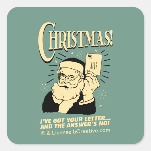 お得手紙…答えはノー スクエアシール (正面)