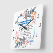 お心安く  スクエア壁時計 (傾斜)