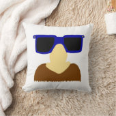 お忍びの口ひげ&メガネ枕 クッション (ブランケット)
