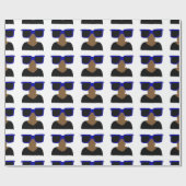 お忍び口ひげ&グラスラッピング紙 ラッピングペーパー (フラット)