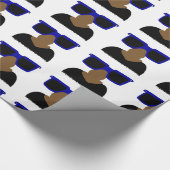 お忍び口ひげ&グラスラッピング紙 ラッピングペーパー (コーナー)