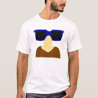 お忍び口ひげ&グラス大人Tシャツ Tシャツ