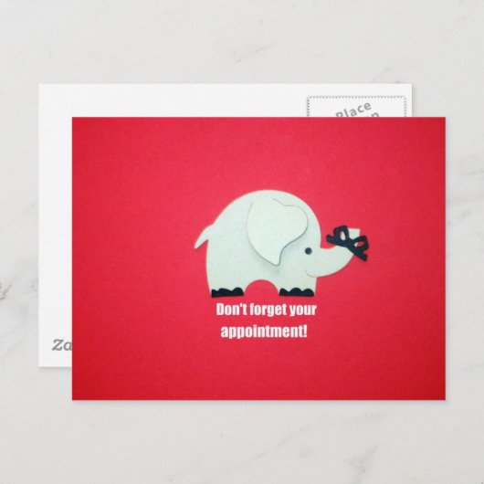 お忘れ前のアポイントメントを！ ポストカード (正面/裏面)