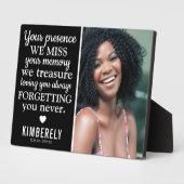 『お忘れ前は決して』 |写真記憶記念記念日 フォトプラーク (側面)