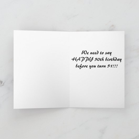 **お急ぎください。PIGGY *50th*誕生日* カード (内部)