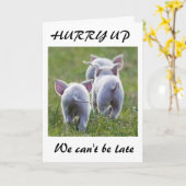 **お急ぎください。PIGGY *50th*誕生日* カード (黄色い花)