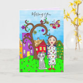 お恋しく思前の愛お洒落情 カード (黄色い花)