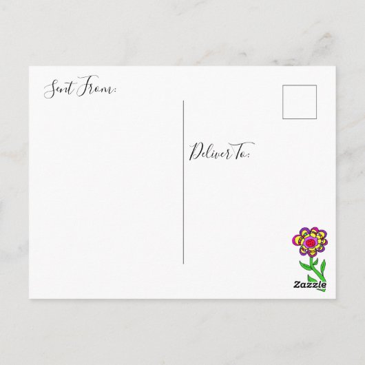 お恋しく思前の愛お洒落情 ポストカード (裏面)