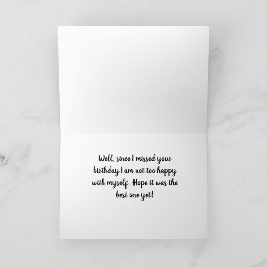 **お恋しく思前の誕生日**ターレは不機嫌だ！ シーズンカード (内部)