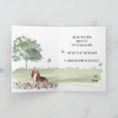 『お恋しく思前はバセット・ハウンド・ドッグアット・ウィンドウ』 カード (内部)