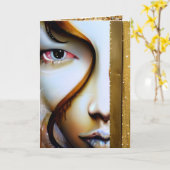 お恋しく思前は恐ろしい カード (黄色い花)