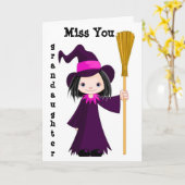 お恋しく思孫様***おめでとう/おもしろい·ハロウィーン カード (黄色い花)