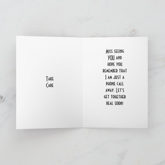 **お恋しく思客様**および常に*考える''''* カード (内部)