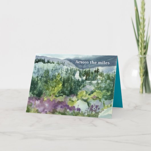 お恋しく思父さんの日の風景の水彩 カード (正面)