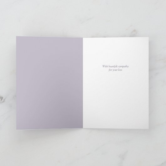 お悔み |アンティーク藤フローラグリーティングカード カード (内部)