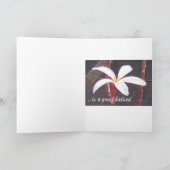 お悔やみのカード – 熱帯の花 カード (内部)