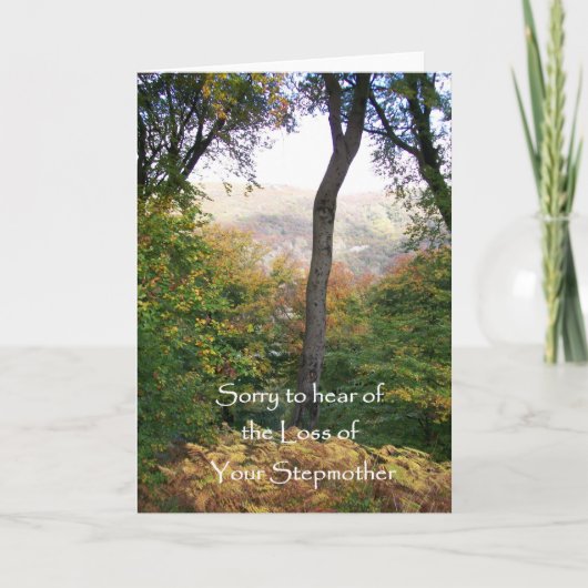 お悔やみのカード、継母の死 カード (正面)