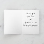 お悔やみのカード(PSALM付き) 34:18 カード (内部)