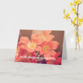 お悔やみの悔やみや弔慰が深く カード (黄色い花)