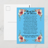 お悔やみの花を送ってくださり、ありがとうございました ポストカード (正面/裏面)