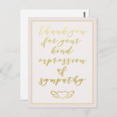 お悔やみや弔慰ありがとう – 赤面ピンク ポストカード (正面/裏面)