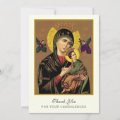 お悔やみカトリックエレガント葬式 サンキューカード (正面)